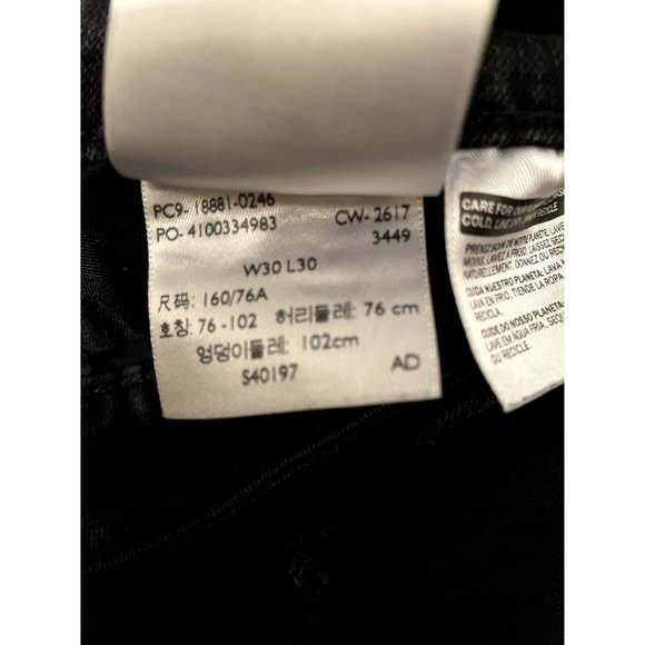 Women's Levi's 711 Skinny Jeans Black Distressed Jeans Size 30 - Picture 10 of 10